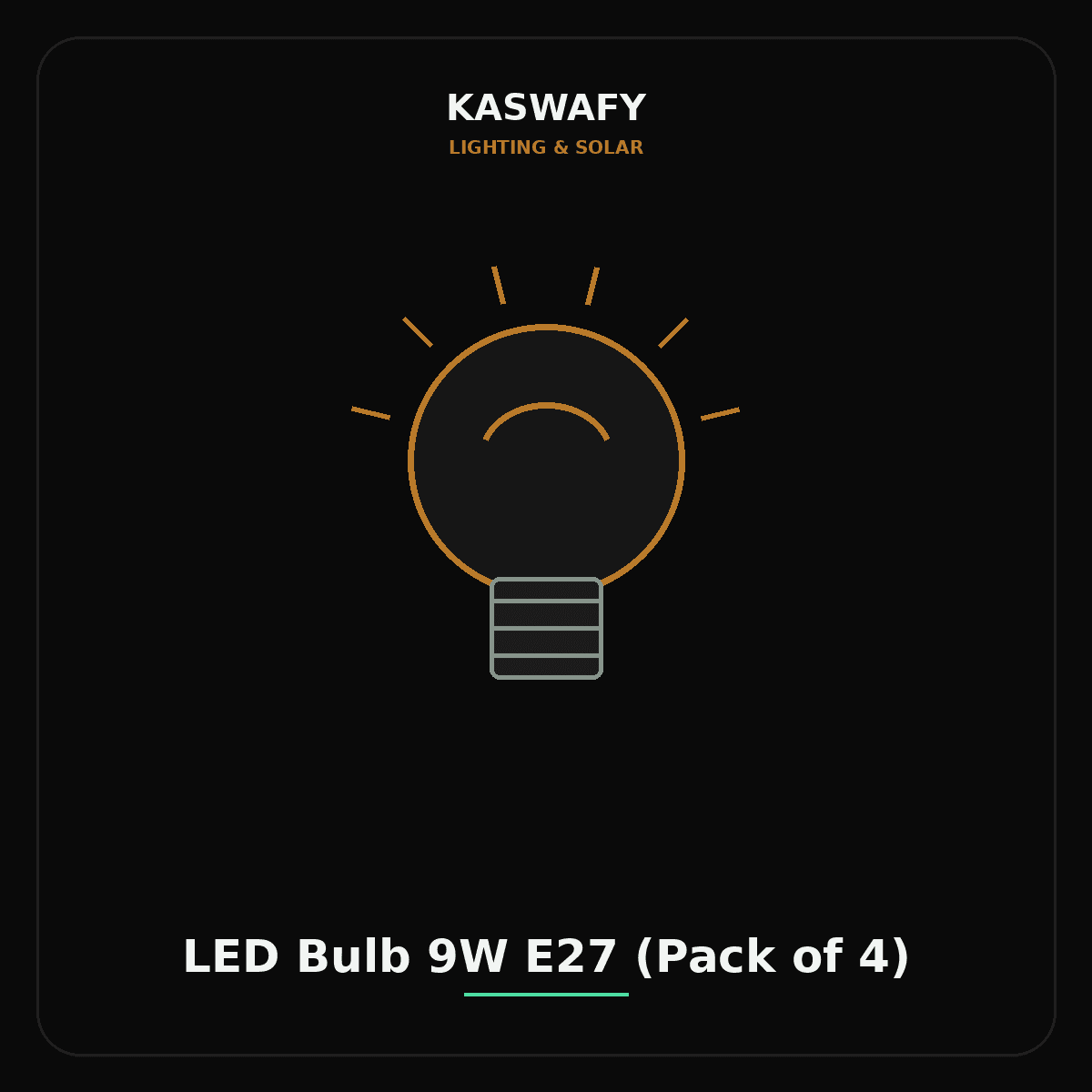 LED Bulb 9W E27 (Pack of 4)