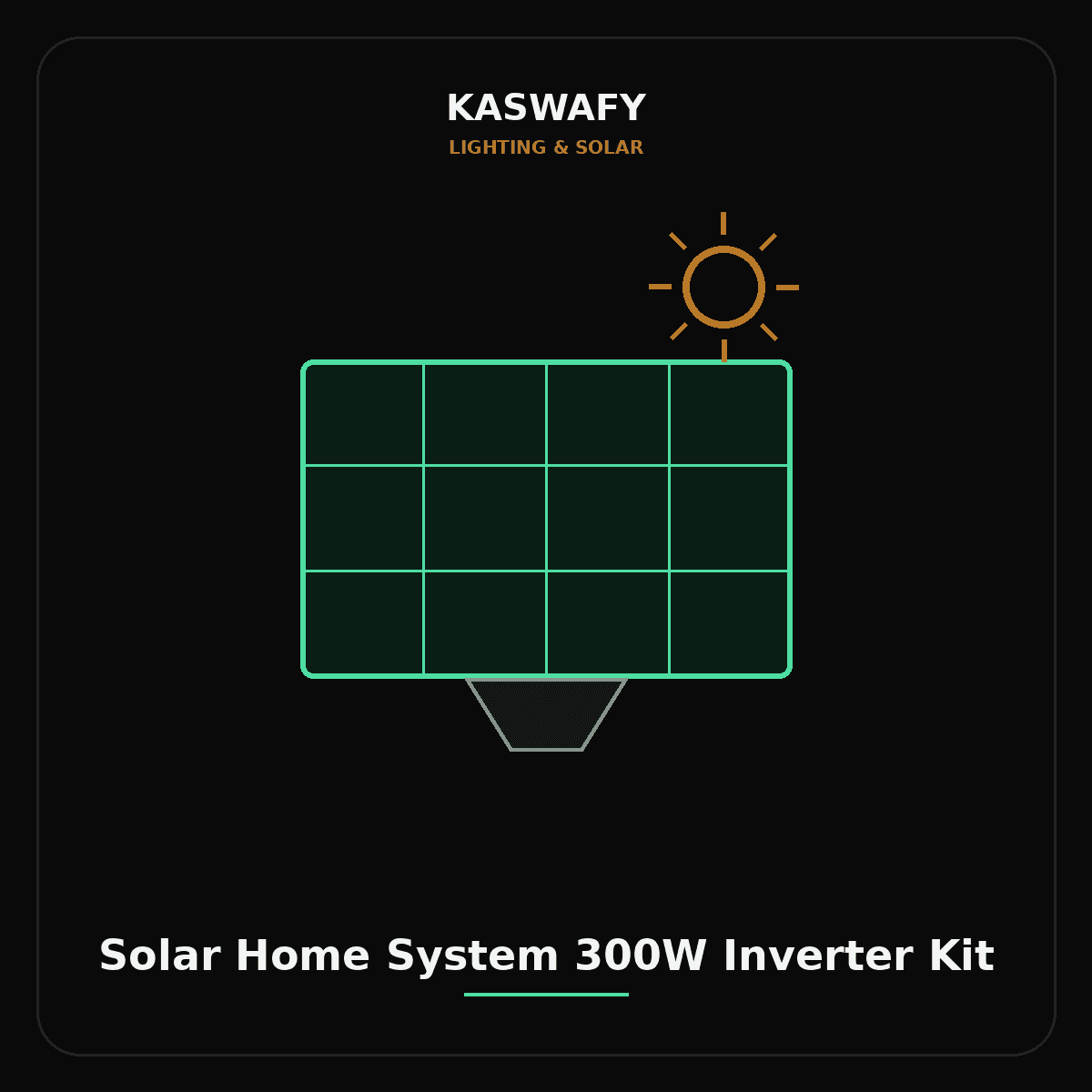 Solar Home System 300W Inverter Kit